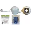 EDA regenwateropvangsysteem voor regentonnen, grijs, met filter en overloopstop, 1 stuk (010916 G SX10)