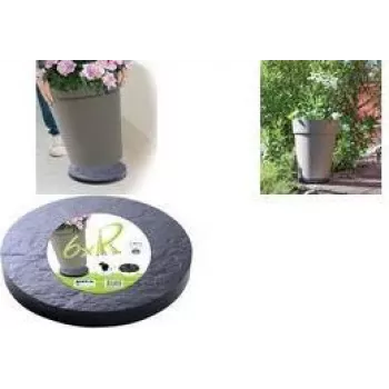 EDA plantenroller met 5 multidirectionele wielen, steenoptiek, antracietgrijs, 30 cm diameter, 60 kg draagvermogen (010940 G. ARD C)