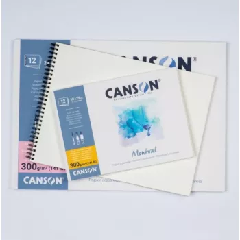 Canson Montval aquarelpapier, 200 g/m², 500 x 650 mm, natuurwit, fijne korrel, zuurvrij, 10 vellen C518412002