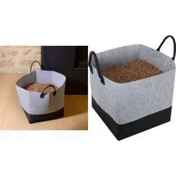 EDA pellets-opbergtas, vilt, 60 liter, grijs / zwart, 40 kg capaciteit, 1 stuk 010487 G.BT