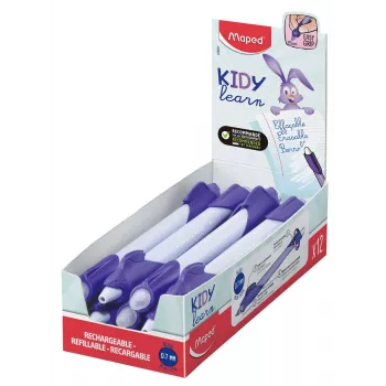 Maped KIDY Learn uitwisbare rollerbal pen haas 0,7 mm blauw, 12er-display 229601