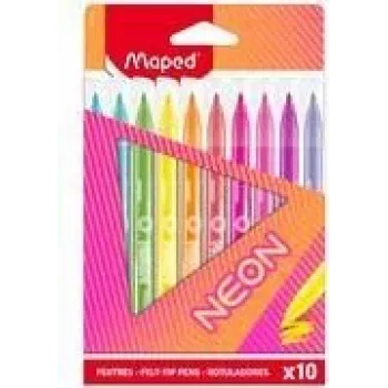 Maped neon viltstiften, 10er-pack, 2,8 mm ronde punt, kartonnen etui 845419
