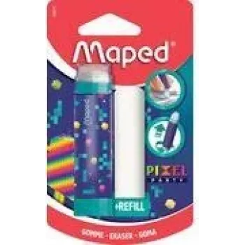 Maped Pixel Party gum met navulling, lippenstiftstijl, blisterverpakking 152015
