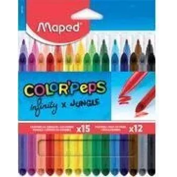 Maped INFINITY & COLOR'PEPS combi-kunstset, 27 delen, verschillende kleuren, kartonnen etui 984744