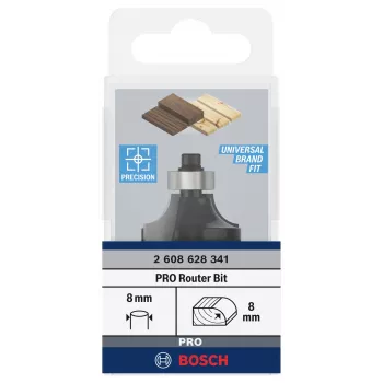 Bosch Expert for Wood afrondfrees 8 mm schacht, R1 8 mm, 15,5 mm snijlengte, 53 mm totale lengte 2608628341