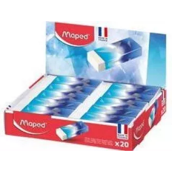 Maped ARCTIC kunststof gum, wit, 20er-displaydoos, ftalaatvrij & PVC-vrij 116125
