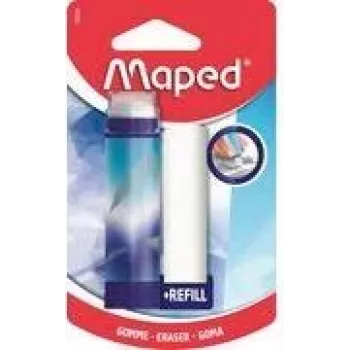 Maped ARCTIC gum met draaimechanisme en navulling, lippenstiftstijl, wit, 1 set (2 gummen) 152026