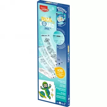Maped Creativ LUMI BOARD Space navulpack - 35 transparante en themabladen voor LED-lichttables 907097