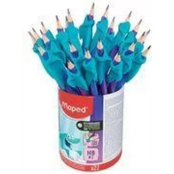 Maped KIDY Learn HB grafietpotlood met schrijfhulp, driehoekig, breukvaste stift, 22-pack 854500