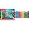 Maped Jungle Fever jumbo driehoekige waskrijtjes, 12 verschillende kleuren, diermotieven, kartonnen etui, vanaf 1 jaar