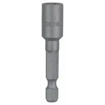 Bosch Steckschlüsseleinsatz 1/4 inch aandrijving 7 mm zeskant 50 mm lengte chroom-vanadiumstaal 2608550070