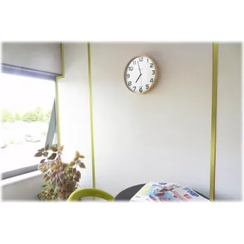 UNILUX Baltic houten wandklok 300 mm bruin zwart cijfers quartz 400094591