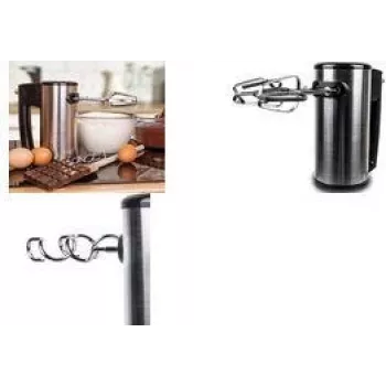 Little Balance handmixer Inox 400, 400 W, roestvrij staal, elegant zwart design met roestvrijstalen bekleding (LB 8460)