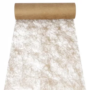 PAPSTAR Sizoflor tafelloper/decoratielint, goud, 75% polyester, 25% polyamide, waterdicht, 1 stuk (37063)