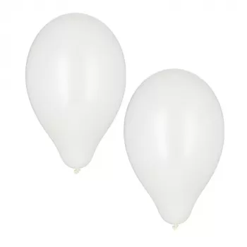 PAPSTAR witte latexballonnen, 250 mm diameter, 100-pack, heliumgeschikt 18956