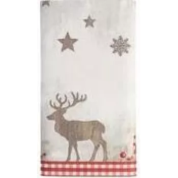 PAPSTAR kersttafelkleed X-Mas Deer, stofachtig, Airlaid, 120 x 180 cm, 1 stuk (37225)