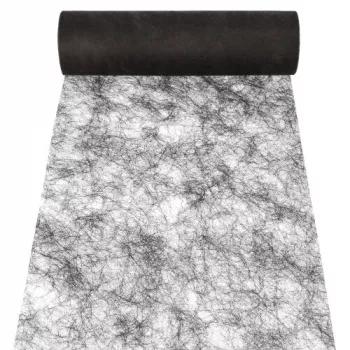 PAPSTAR decoband Sizoflor, 25 m x 30 cm, waterbestendig, 75 % polyester / 25 % polyamide, zwart (37060)