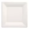 PAPSTAR pure vierkante borden van suikerriet 260 x 260 mm, 12-pack, composteerbaar, magnetronbestendig 89755