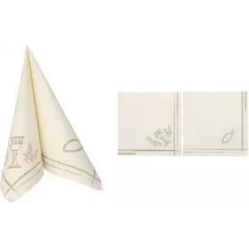 PAPSTAR servetten ROYAL Collection Communion / Confirmation, 40 x 40 cm, 1/4 vouw, 3-laags, premium-tissue, wit, 50 stuks (37042)