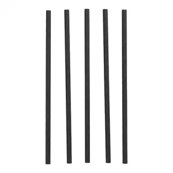 PAPSTAR pure papieren rietje, 250 mm, zwart, 8 mm diameter, duurzaam, 1 stuk (89092)