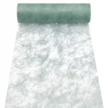 PAPSTAR Sizoflor Tafelloper/decoratielint, jadegroen, waterbestendig, 75% polyester 25% polyamide 37061