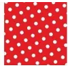 PAPSTAR Dots papieren servetten, 330 x 330 mm, rood, 3-laags, 1/4-vouw, 20 stuks 82756