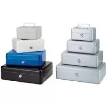 MAUL geldkistje wit 152x125x81 mm cilinderslot uitneembaar vak voor munten 56101-02