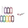 WEDO sleutelhanger met ring, diameter 18 mm, violette kunststof behuizing, wit beschrijfbaar verwisselbaar etiket 262 801808