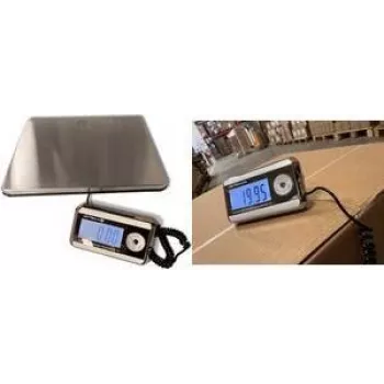Little Balance LB 8371 Pro e-200 digitale pakketweegschaal, 200 kg capaciteit, 50 g afleesbaarheid, roestvrijstalen platform, apart LCD-display