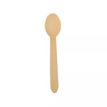 PAPSTAR pure houten lepels, 157 mm, berkenhout, naturel licht, 500 stuks, biologisch afbreekbaar 86941