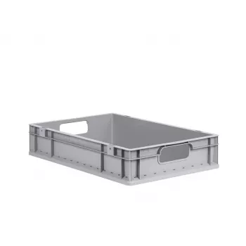 allit ProfiPlus EuroEco O612 grijze Eurobox 600x400x120 mm, 24 L, PP, open handgrepen, stapelbaar 456809