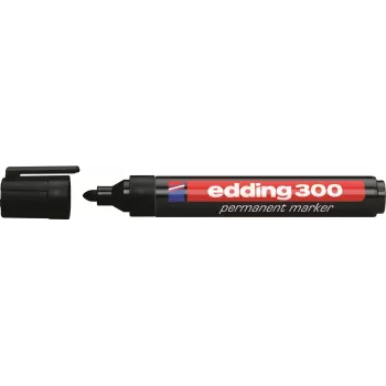 Edding 300-E4 Markerset, 4 stuks, zwart/blauw/groen/rood 4-300-4