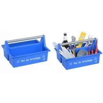 allit McPlus Carry Roi gereedschapskoffer blauw met aluminium handgreep, 2 grote vakken 8500905016