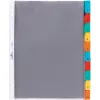 DURABLE A4 insteekhoezen-register, 10-delig, kleurgesorteerde tabbladen, polypropyleen 663219