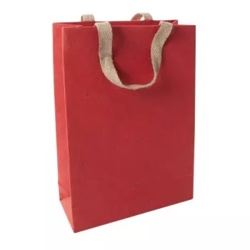 SIGEL Red Coco grote cadeautas, jutevezelpapier, rood, 1 stuk (ET010)