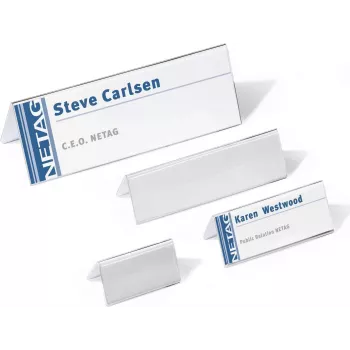 DURABLE tafelnaamhouder insteekbord acryl 61/122x150 mm, 10 stuks 803319