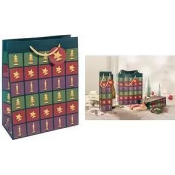 SIGEL kerstcadeautas in cut-out-stijl, klein, papier 157 g/m², mat, 1 stuk (GT047)