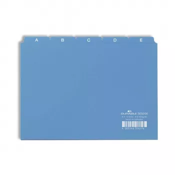 DURABLE A5 register 5-delig A-Z reliëf polypropyleen transparant 365006
