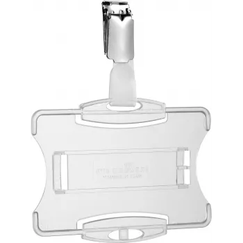 DURABLE ID-kaarthouder met draaiclip, transparant, voor 1 kaart, 25 stuks 811819