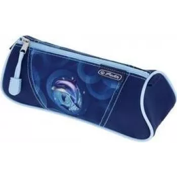 HERLITZ Dolphin Ride driehoekig etui, polyester, rits, 1 vak 400205918