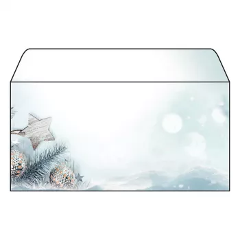 SIGEL Snow Star DL designpapier 110 x 220 mm 80 g/m² blauw/wit DU312