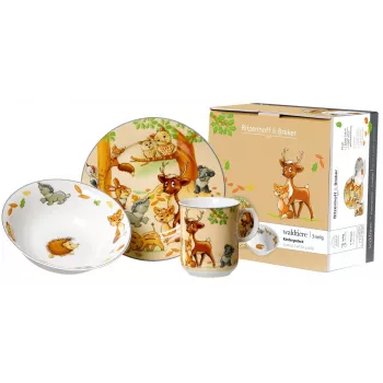 Ritzenhoff & Breker kinderservies-set bosdieren, 3-delig (422412)