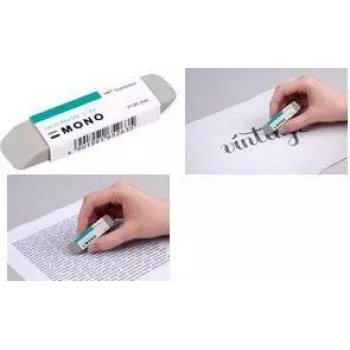 Tombow MONO Sand gum voor inkt, grijs, natuurrubber met microzanddeeltjes, 1 stuk (ES-512B)