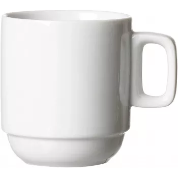 Ritzenhoff & Breker BIANCO witte porseleinen koffiekopjes, 245 ml, 6-set, stapelbaar, vaatwasmachine- en magnetronbestendig 429848