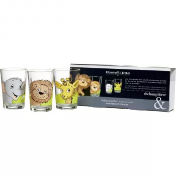 RITZENHOFF & BREKER Flirt jungledieren kegelvormig drinkglas, 205 ml, gedecoreerd 674187