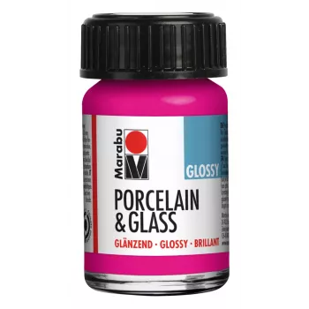 Marabu porselein- & glasverf, glanzend, framboos, 15 ml 11150039131