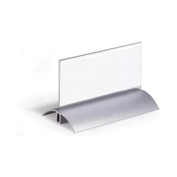 DURABLE PRESENTER DE LUXE tafelnaamhouder, dubbelzijdig, 61 x 150 mm inlegvel, helder acryl, 2 stuks 820119