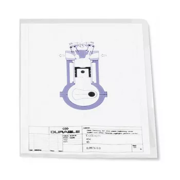 DURABLE BUSINESS A4 Showtassen, harde folie, 0,15 mm, transparant, verpakking van 50 233919