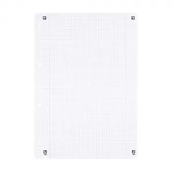 Oxford A4 geruit navulpapier, 50 vel, 4-voudig geperforeerd, liniatuur 28 400131584
