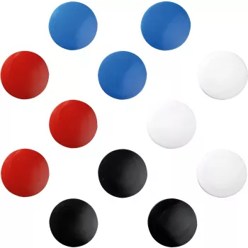 herlitz ronde magneten, 30 mm, diverse kleuren, 6 stuks, 15 g hechtkracht 997254
